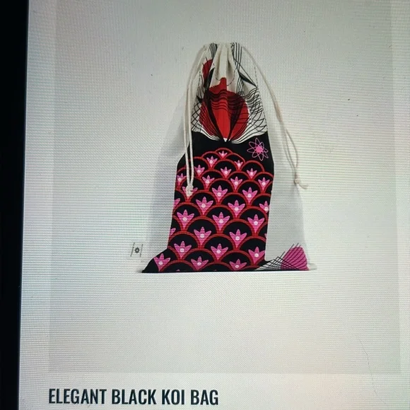 Madame MO Elegant Black KOI Bag Certified Organic - Picture 12 of 15